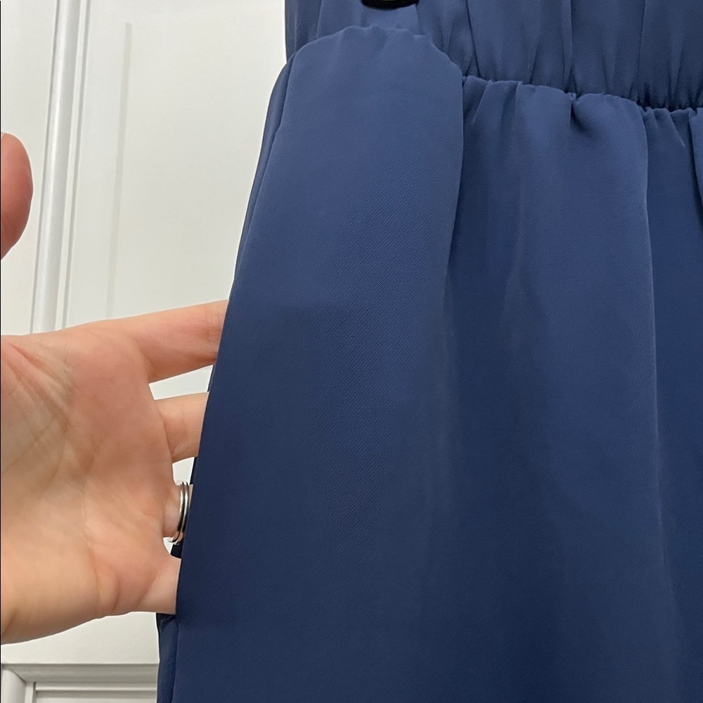 MELLODAY Deep Blue Sleeveless Tank Top & Wide Leg Trouser Pants Set - Size Small - Picture 7 of 16